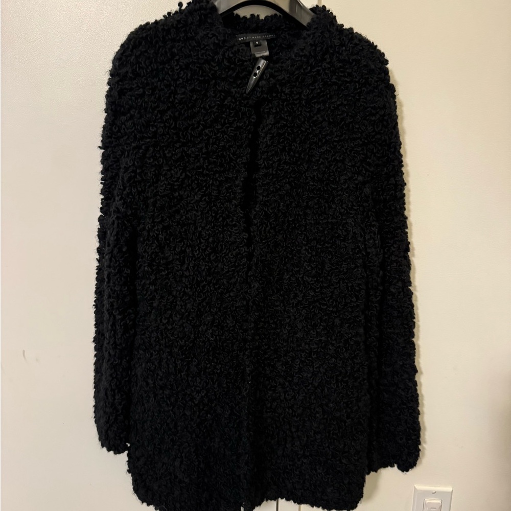 Marc by Marc Jacobs Women's Black Faux Fur cardigan size Small